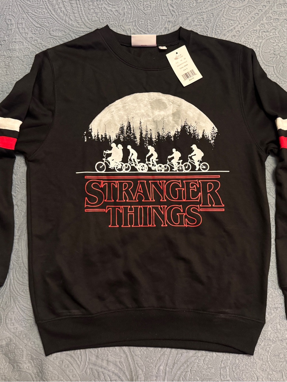 Stranger Things Black Crewneck Sweatshirt - size small NWT